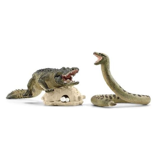 Schleich, статуэтка, Опасность на болоте molojoy 50cm simulation wild collectible toys crocodile wild animal action figures plastic wild life model educational gi