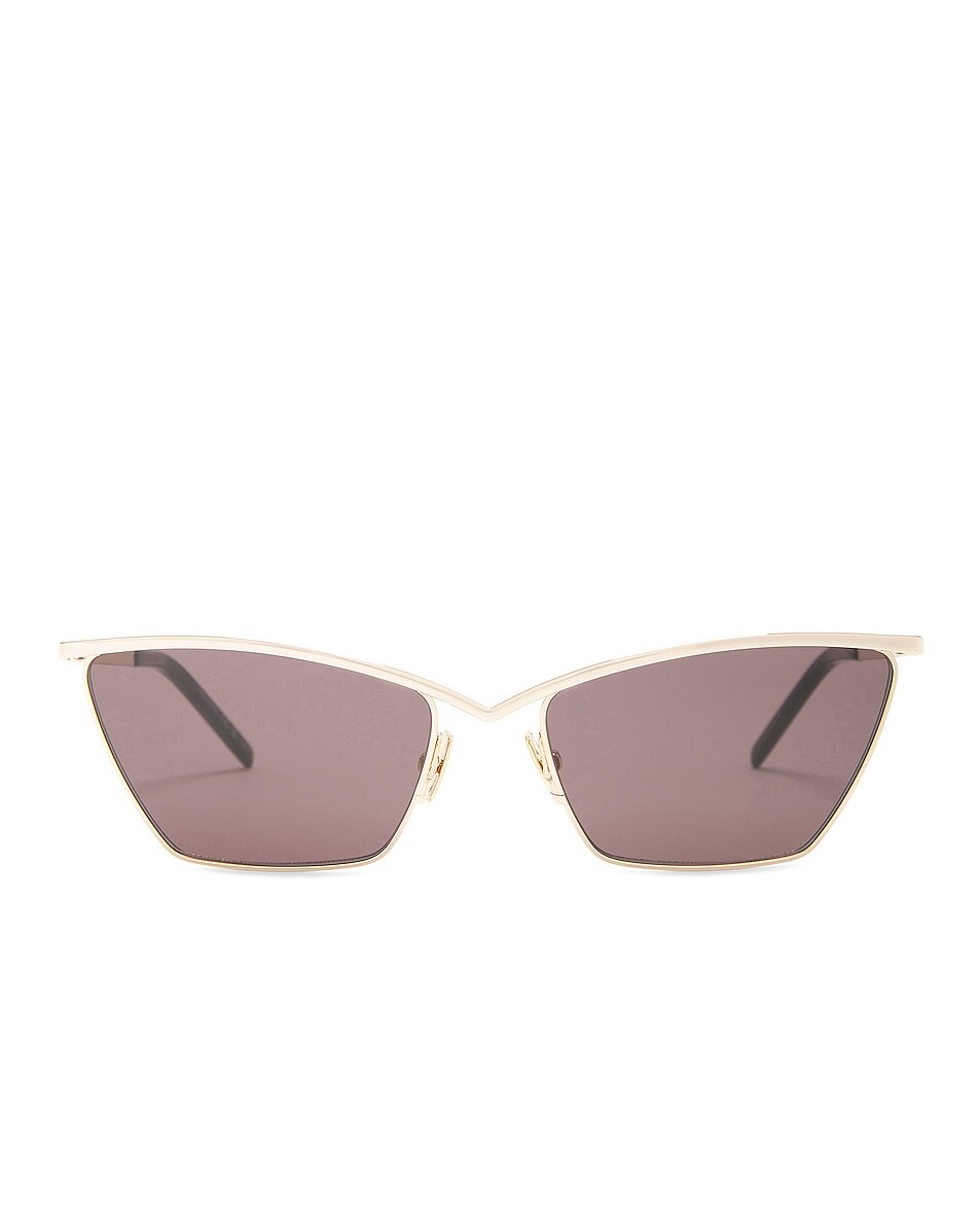 

Солнцезащитные очки Saint Laurent Cat Eye, цвет Gold & Black