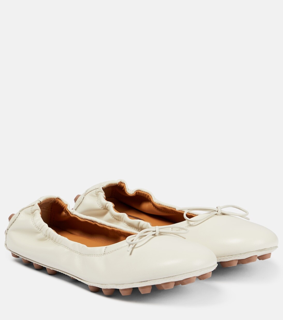 

Кожаные балетки Tod's, белый