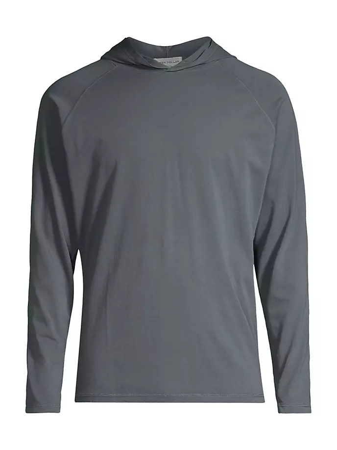 

Футболка с капюшоном Crown Lava Wash Popover Peter Millar, цвет iron