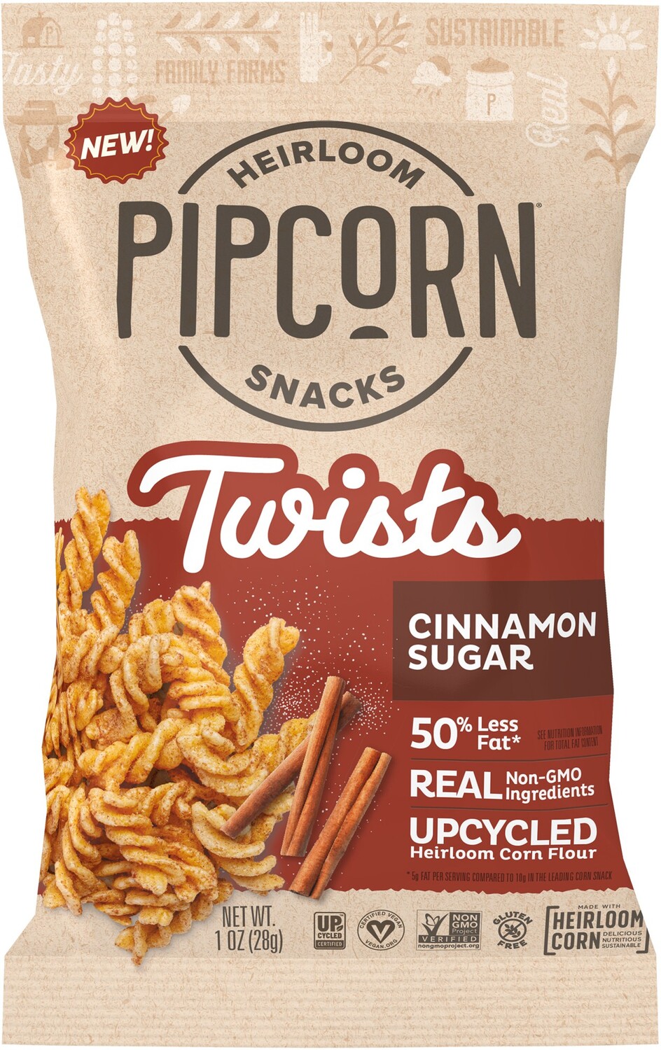 

Сахарные твисты с корицей Pipcorn