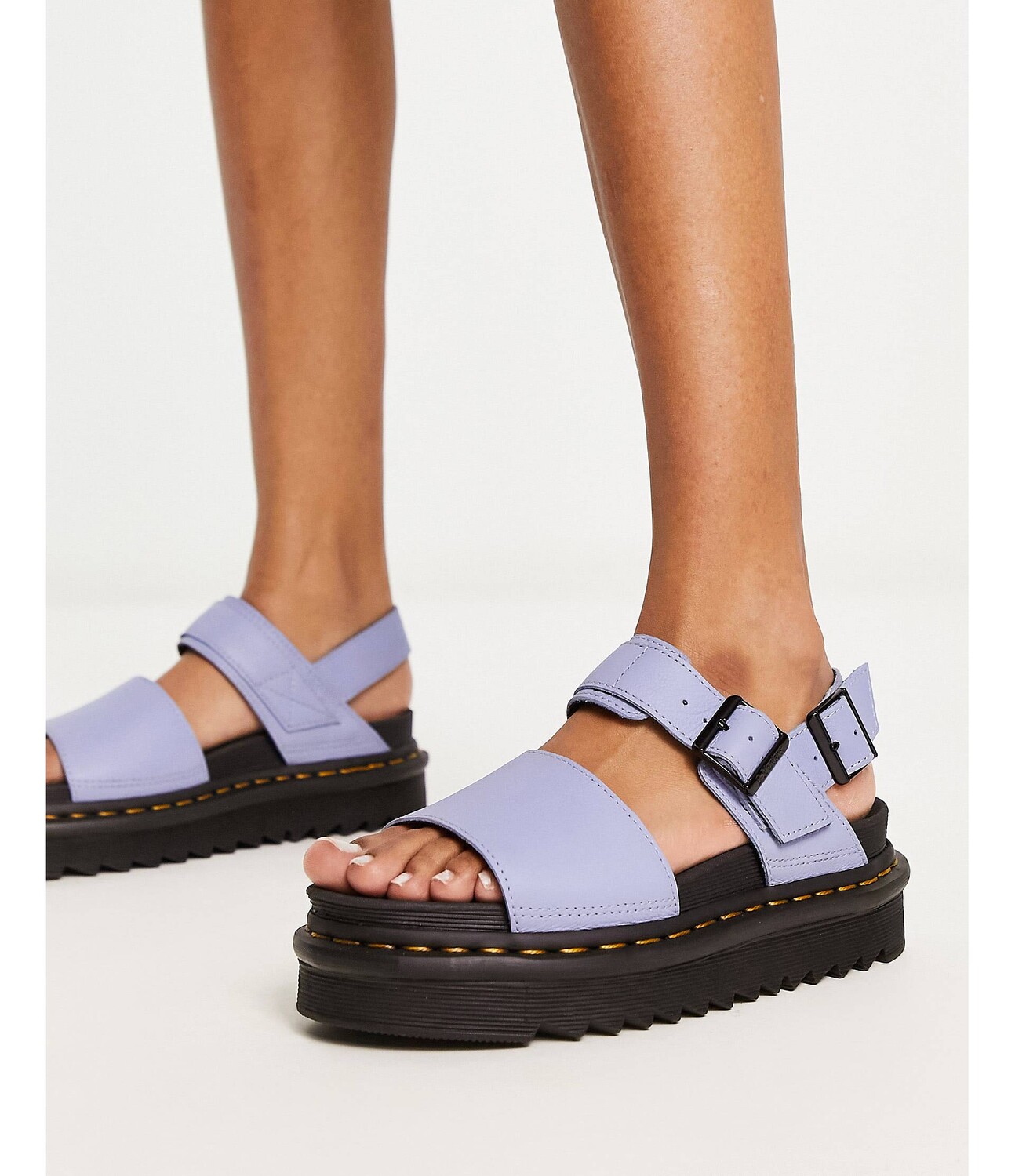 

Синие кожаные сандалии Dr Martens Voss