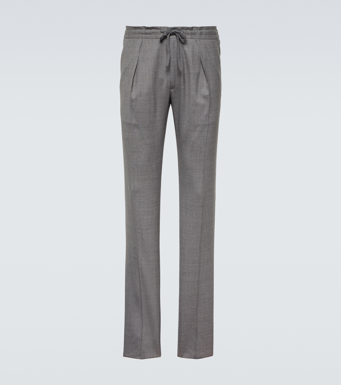 Прямые брюки из натуральной шерсти Incotex, серый прямые брюки из хлопка и льна incotex серый