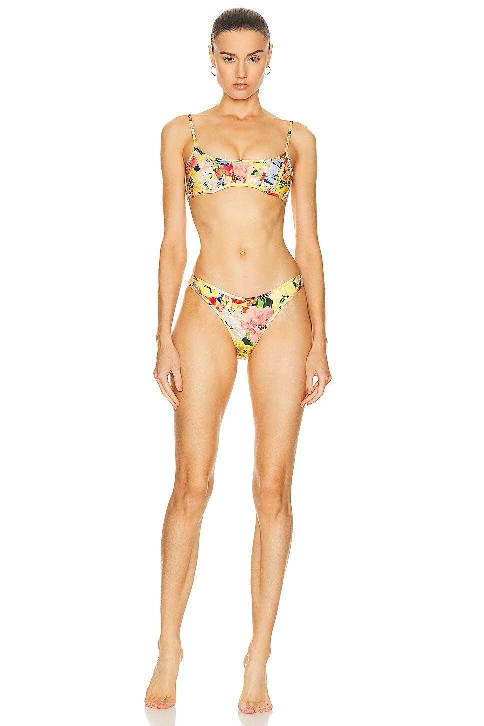 

Комплект бикини Zimmermann Alight Corset, цвет Yellow Floral