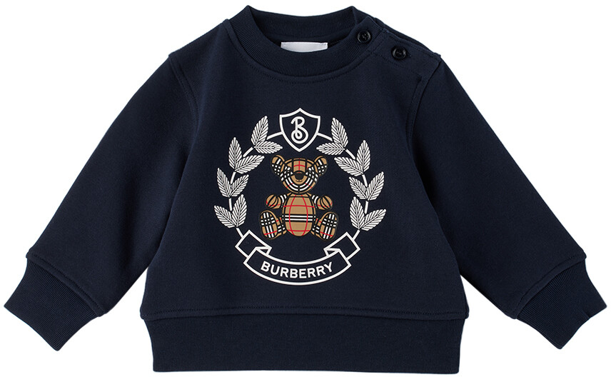

Baby Navy Thomas Bear Толстовка Темно-угольно-синий Burberry
