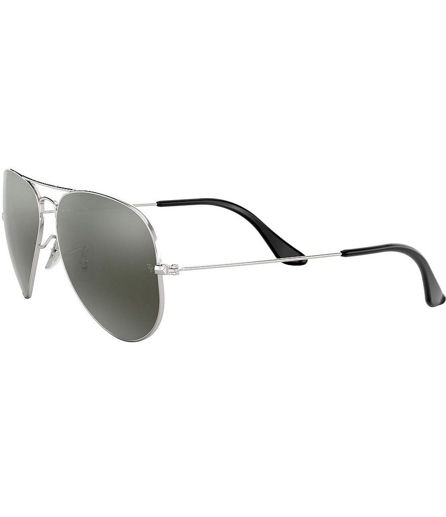 солнцезащитные очки ray ban авиаторы оправа металл зеркальные серебряный Зеркальные солнцезащитные очки-авиаторы унисекс Ray-Ban, серебро