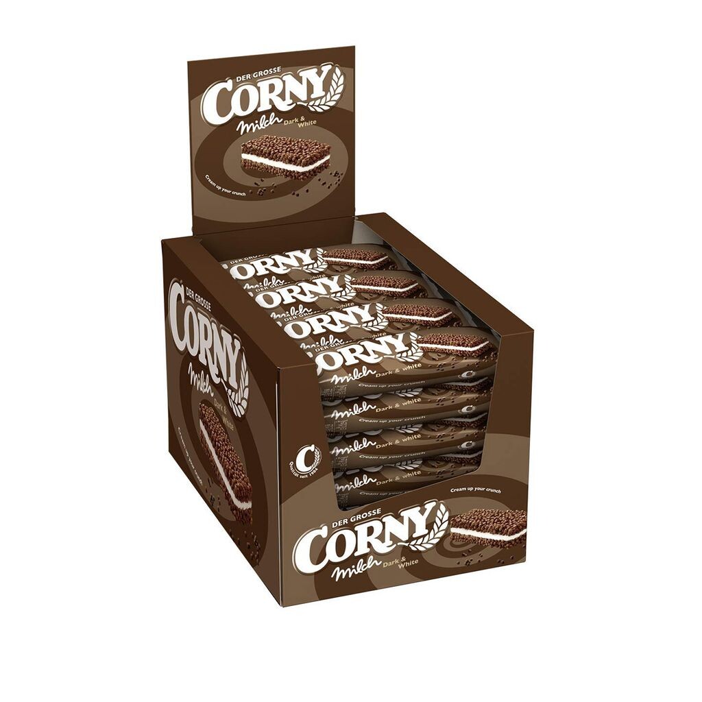 

Батончики мюсли Corny Der Grosse Milk Dark и White, 40 г, упаковка из 24 шт. Schwartau Werke