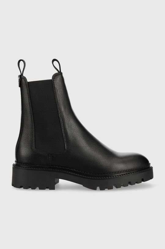 Кожаные ботинки челси Gant, черный нубуковые ботинки челси gant бежевый