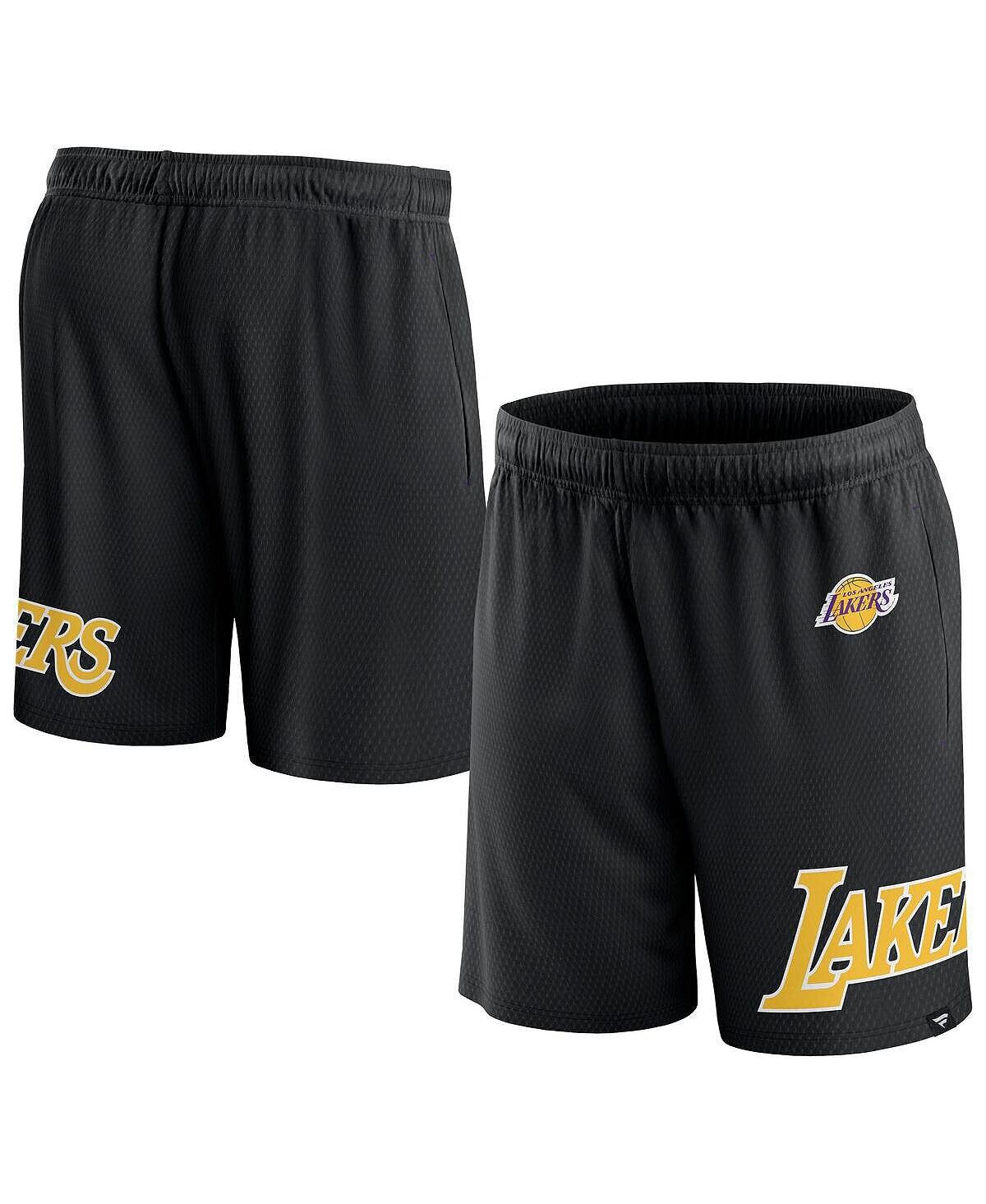 

Мужские фирменные черные сетчатые шорты Los Angeles Lakers Free Throw Fanatics