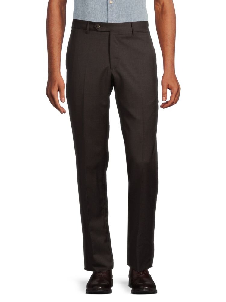 

Брюки узкого кроя из однотонной шерсти Zanella, цвет Dark Grey Charcoal
