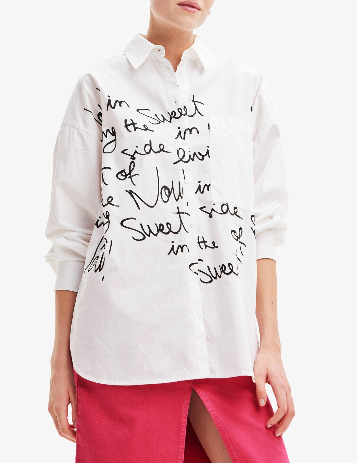 

Рубашка из хлопка Перуджа Desigual, белый