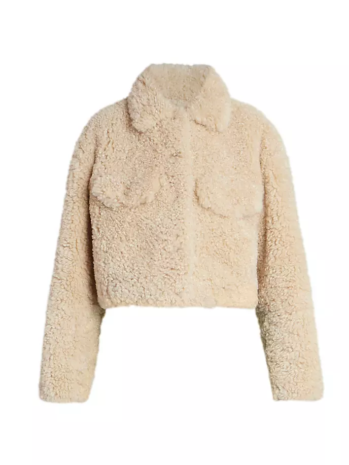 цена Куртка из искусственной овчины свободного кроя Fazia Isabel Marant Étoile, экрю