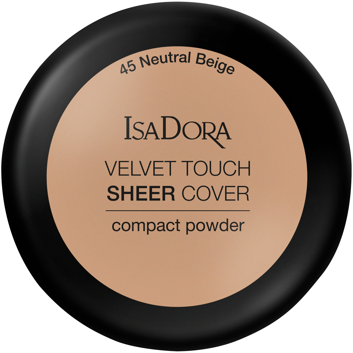 Пудра для лица 45 нейтральный бежевый Isadora Velvet Touch Sheer Cover, 7,5 гр матирующая smart skin compact powder тон 02 натуральный