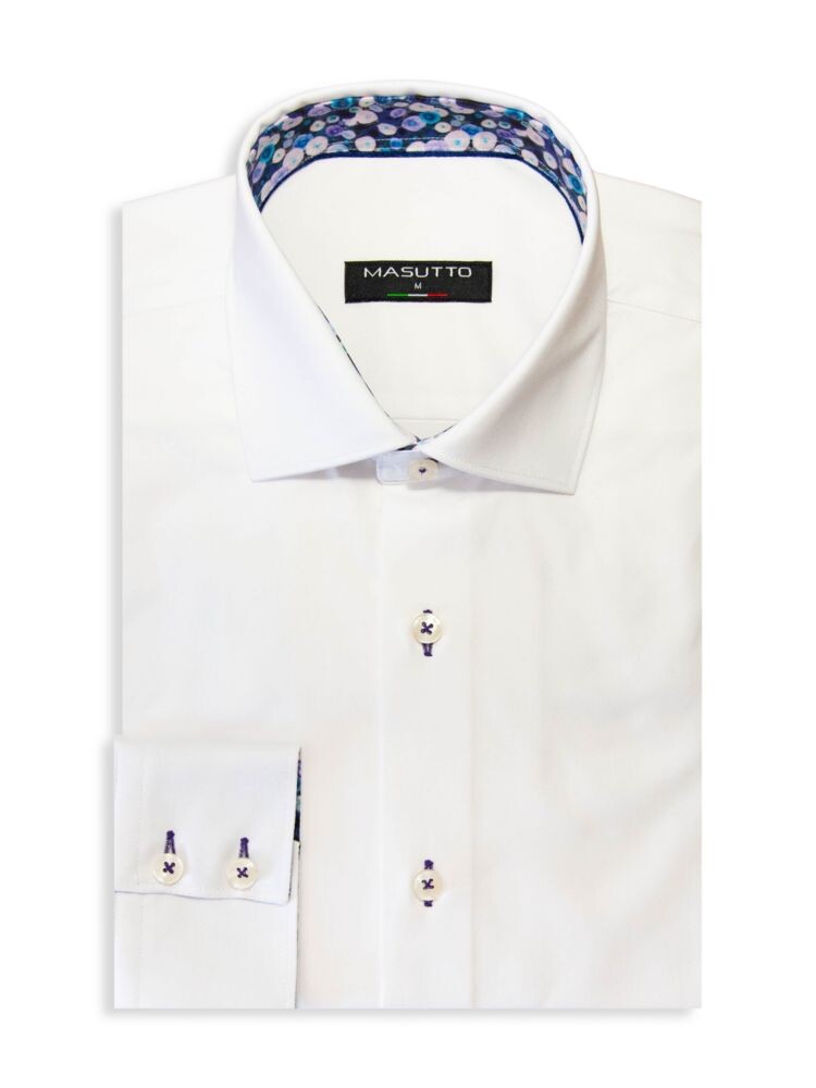 

Спортивная рубашка Chanero Classic Fit контрастного цвета Masutto, белый
