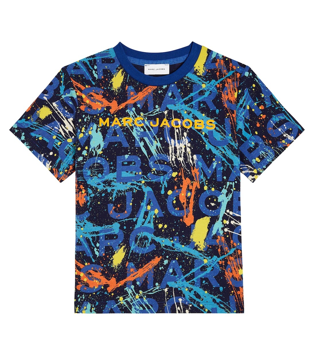 

Хлопковая футболка с принтом Marc Jacobs Kids, синий