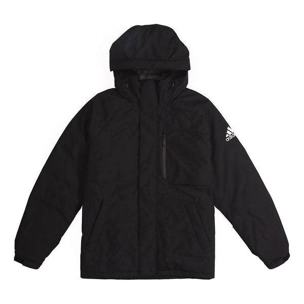 Пуховик adidas originals Bos Logo Down J Stay Warm Solid Color hooded down Jacket Black, черный пуховик adidas originals solid color hooded down jacket black черный