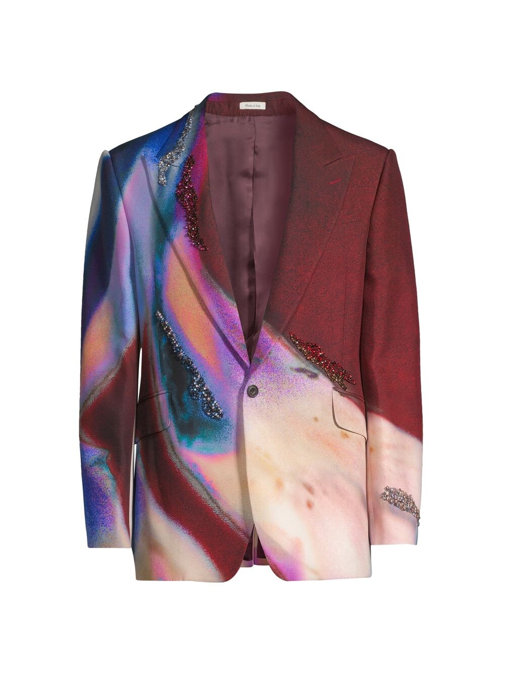 

Приталенный блейзер на одной пуговице с вышивкой Luminous Flower и кристаллами Alexander McQueen