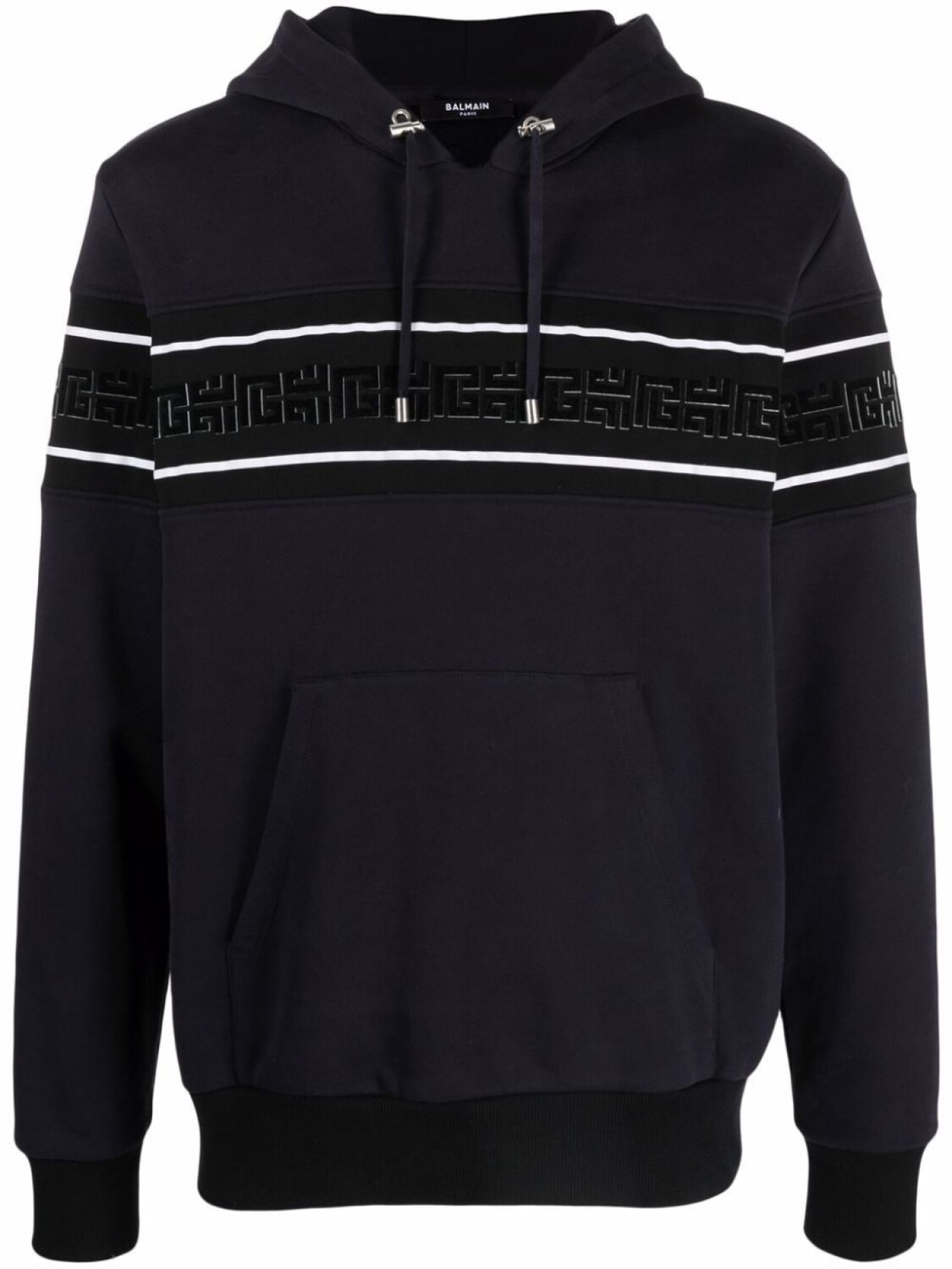 

Balmain худи с монограммой, синий