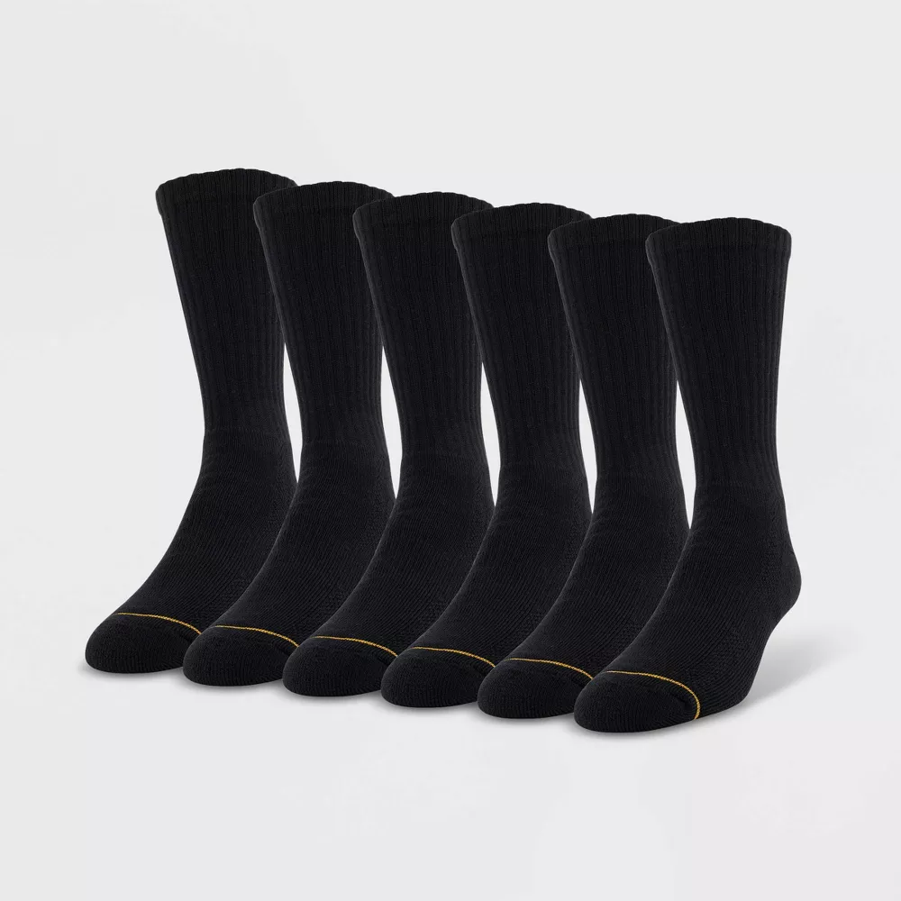 

Носки мужские Signature Gold от GOLDTOE Repreve Modern Essential Crew, 6 пар Signature Gold by Goldtoe, цвет Black