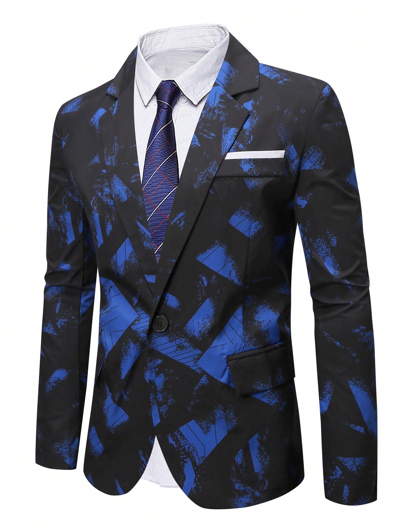 Мужской пиджак с принтом тай-дай Manfinity Mode больших размеров, многоцветный лонгслив мужской синий тай дай xl