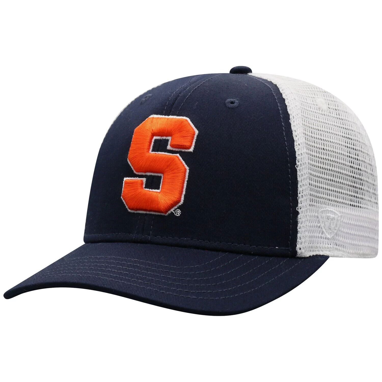

Мужская шляпа Top of the World темно-синего/белого цвета Syracuse Orange Trucker Snapback