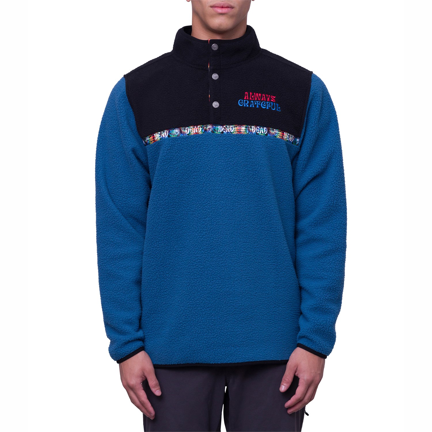 Пуловер 686 Tioga Sherpa Fleece, цвет Grateful Dead Blue Ash