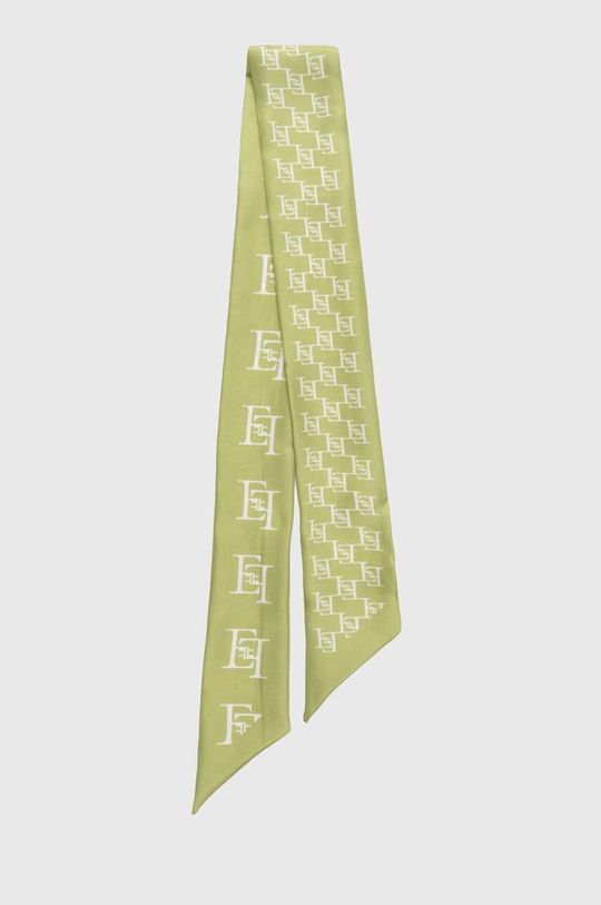 Шелковый шарф Elisabetta Franchi, зеленый серьги 09040130 франки штейн