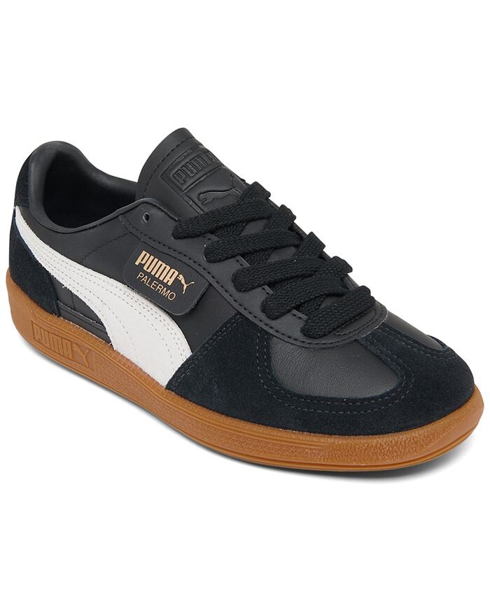 

Женские кожаные повседневные кроссовки Palermo от Finish Line Puma, черный
