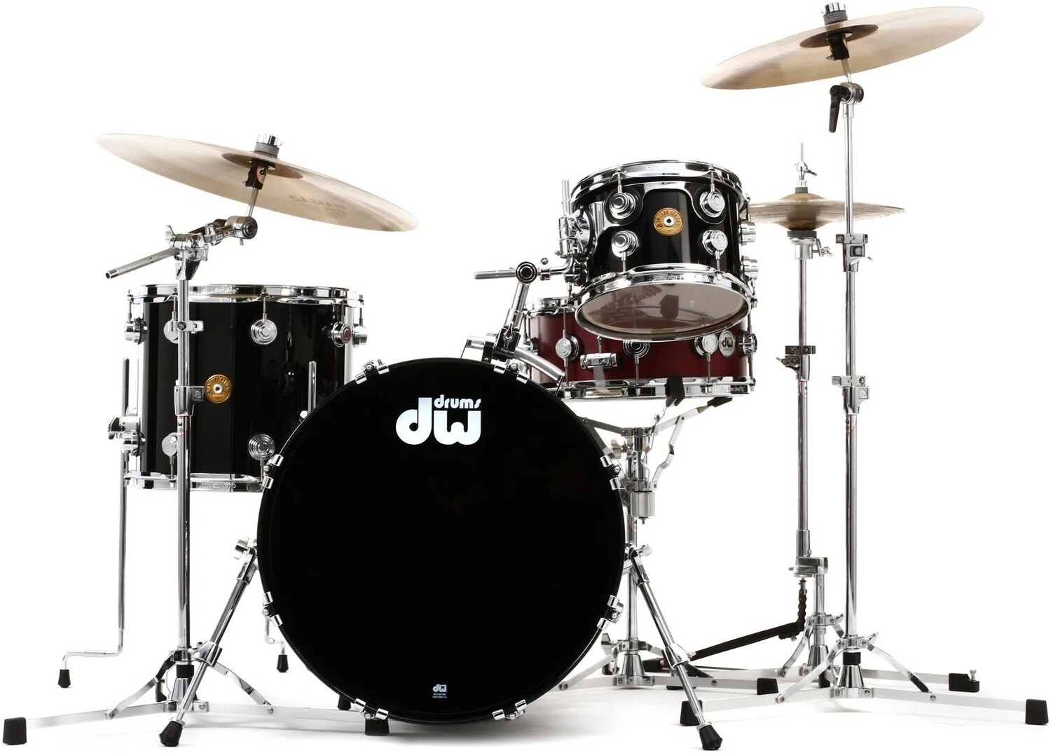 

Набор из трех предметов DW Collector's Jazz Mahogany/Gum Shell — черный лак