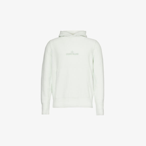 

Толстовка прямого кроя с логотипом из смесового хлопка Stone Island, цвет pistachio
