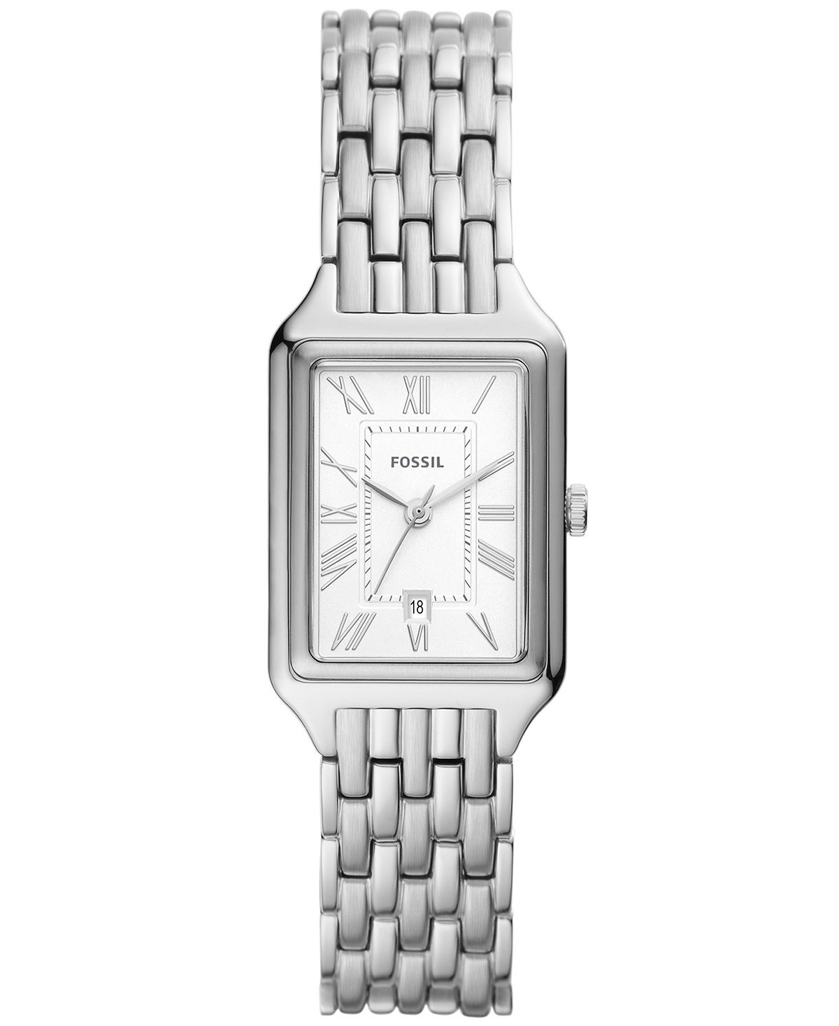 Женские часы Raquel серебристого цвета с браслетом из нержавеющей стали, 23 мм Fossil