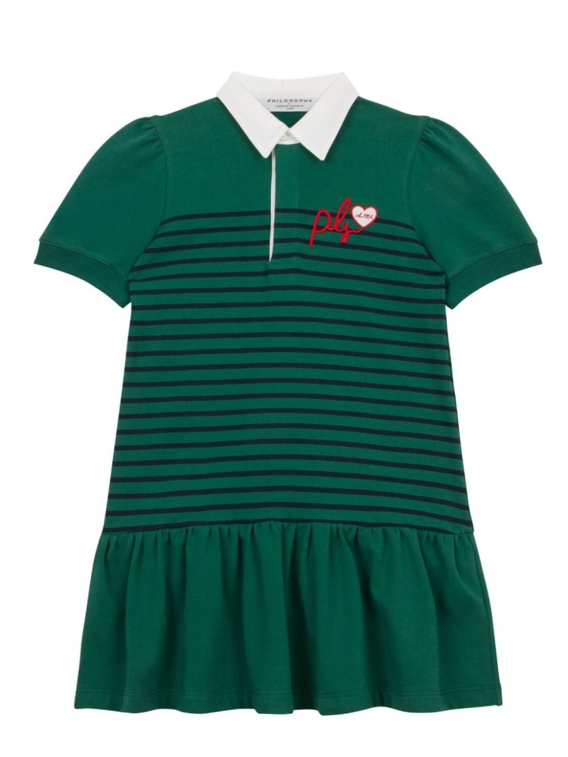 

Philosophy Di Lorenzo Serafini Kids платье с вышитым логотипом, зеленый
