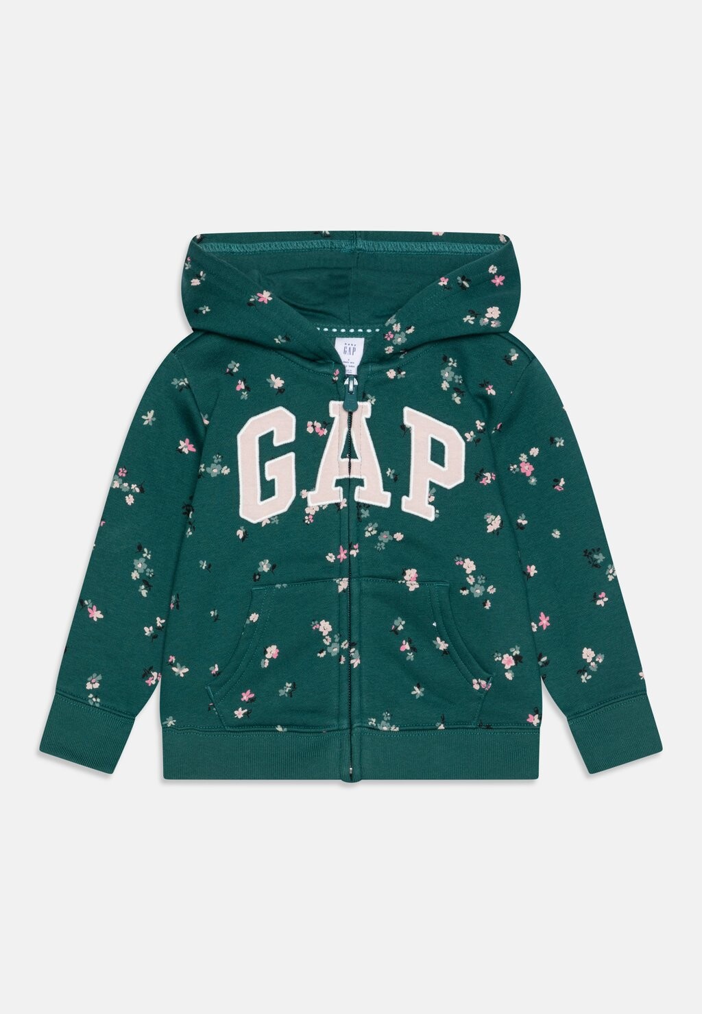 цена Толстовка на молнии LOGO TODDLER GIRL GAP, зеленый