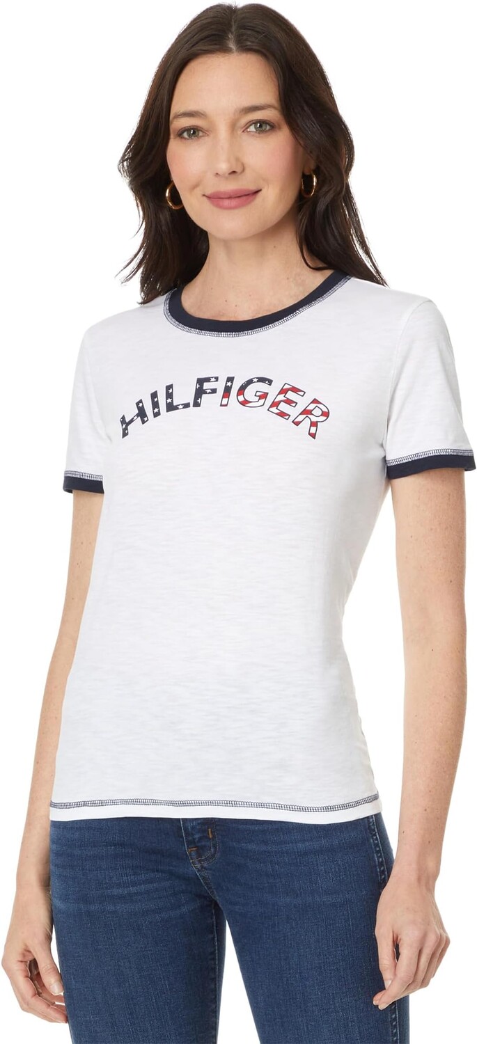 

Футболка Tommy Hilfiger Americana Logo Tee, цвет Bright White
