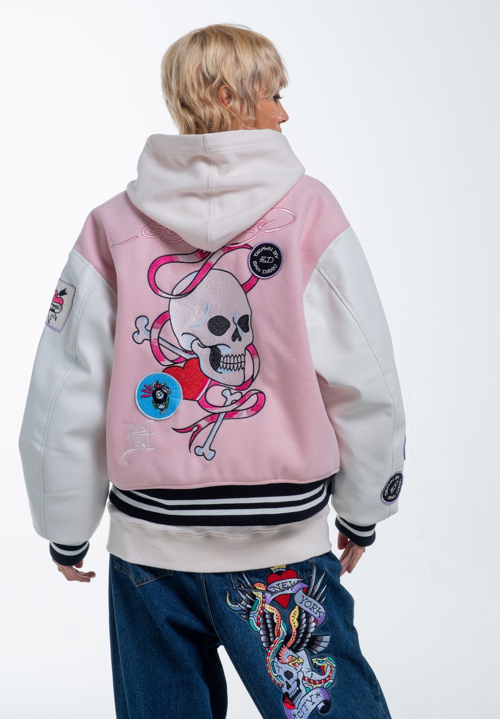 

Куртка бомбер Ed Hardy, розовый