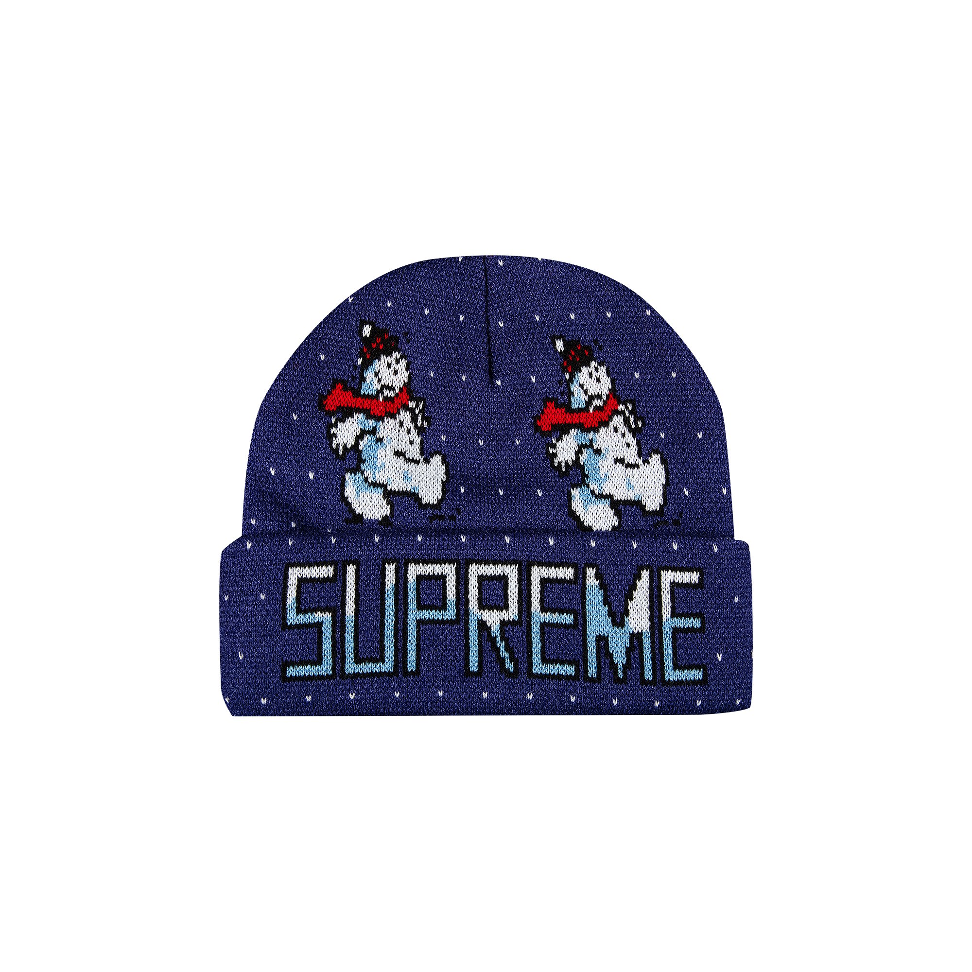 шапка supreme penguin ярко синяя Шапка Supreme Snowman, темно-синяя