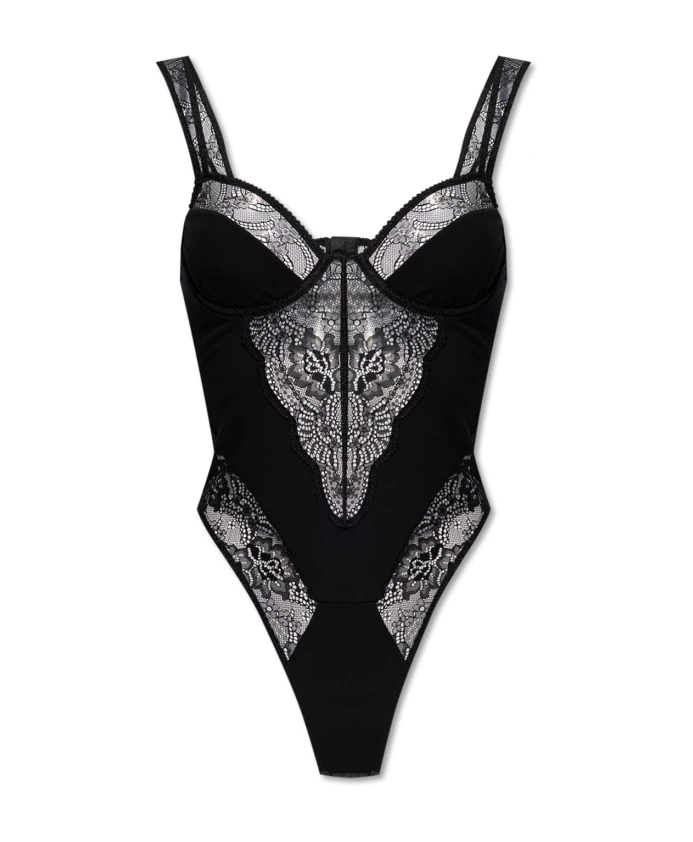 

Кружевное боди Dsquared2, черный