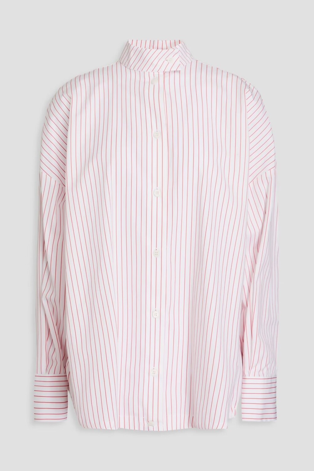 

Полосатая рубашка из хлопкового поплина Emporio Armani, белый