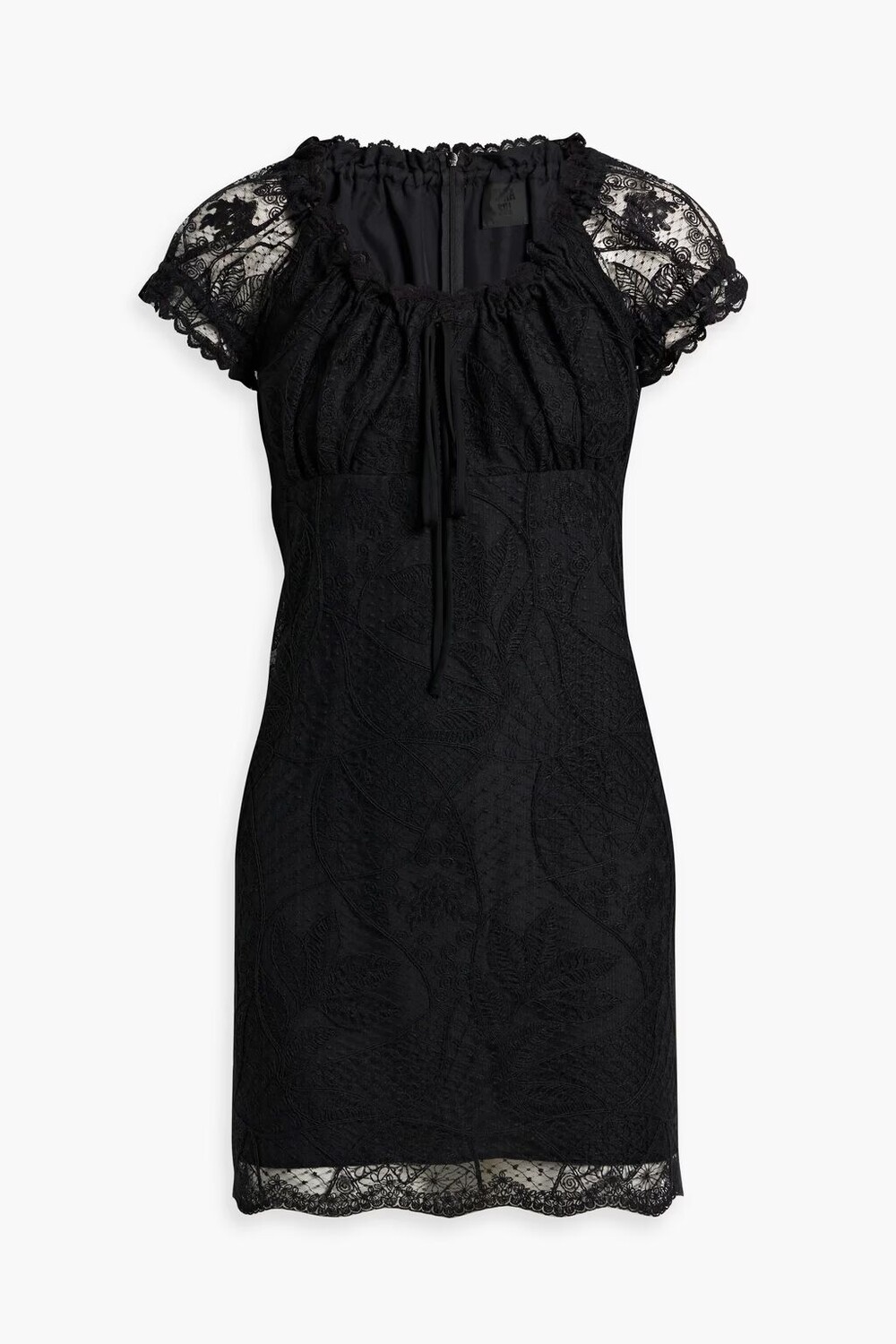

Кружевное мини-платье Anna Sui, черный