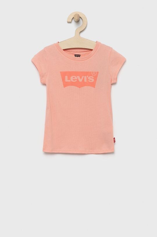 

Детская хлопковая футболка Levi's, розовый