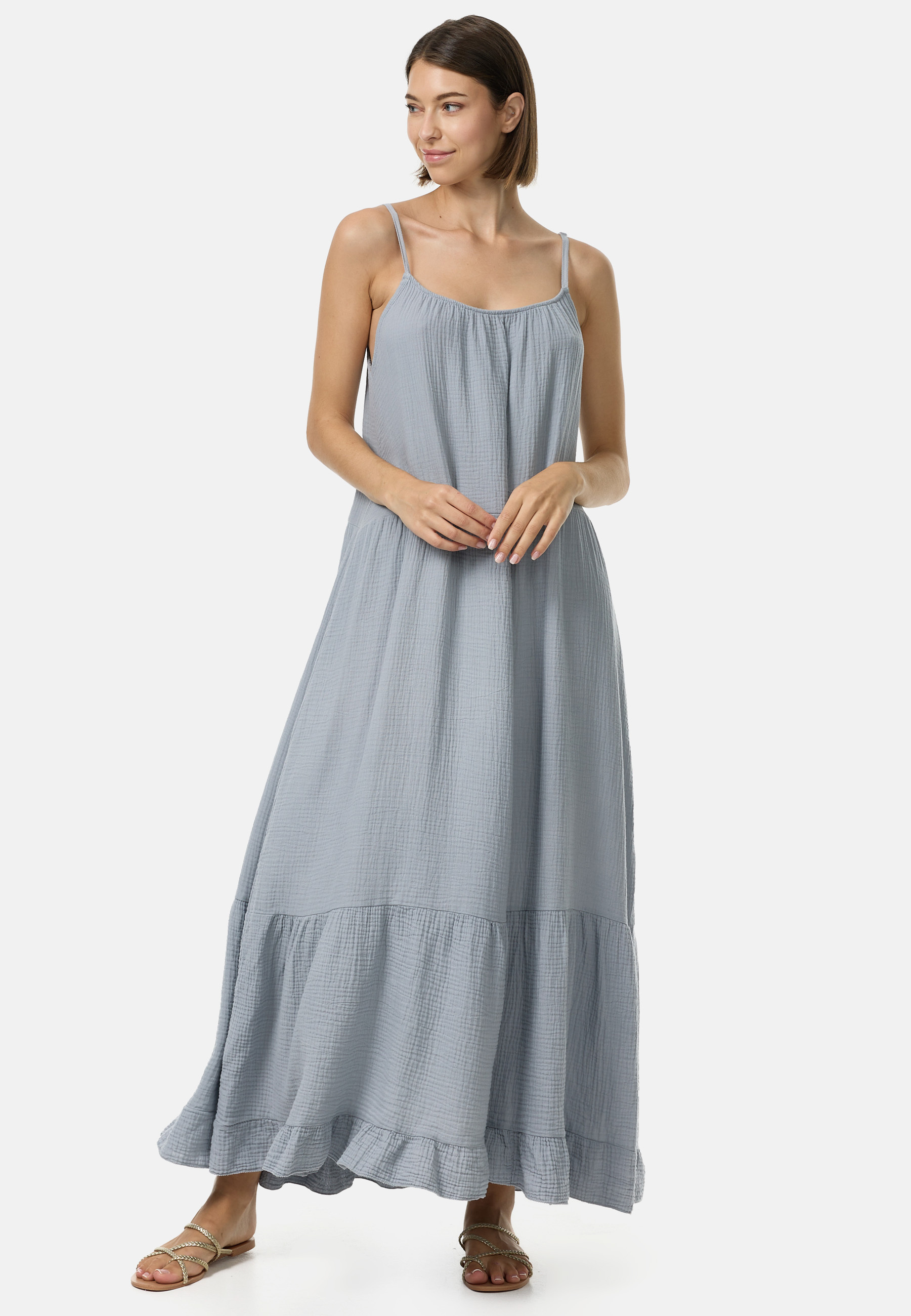 Платье PM SELECTED Musselin Maxi, серый кромка абс серый камень матовый egger u727 pm pt pm 528u 23x1
