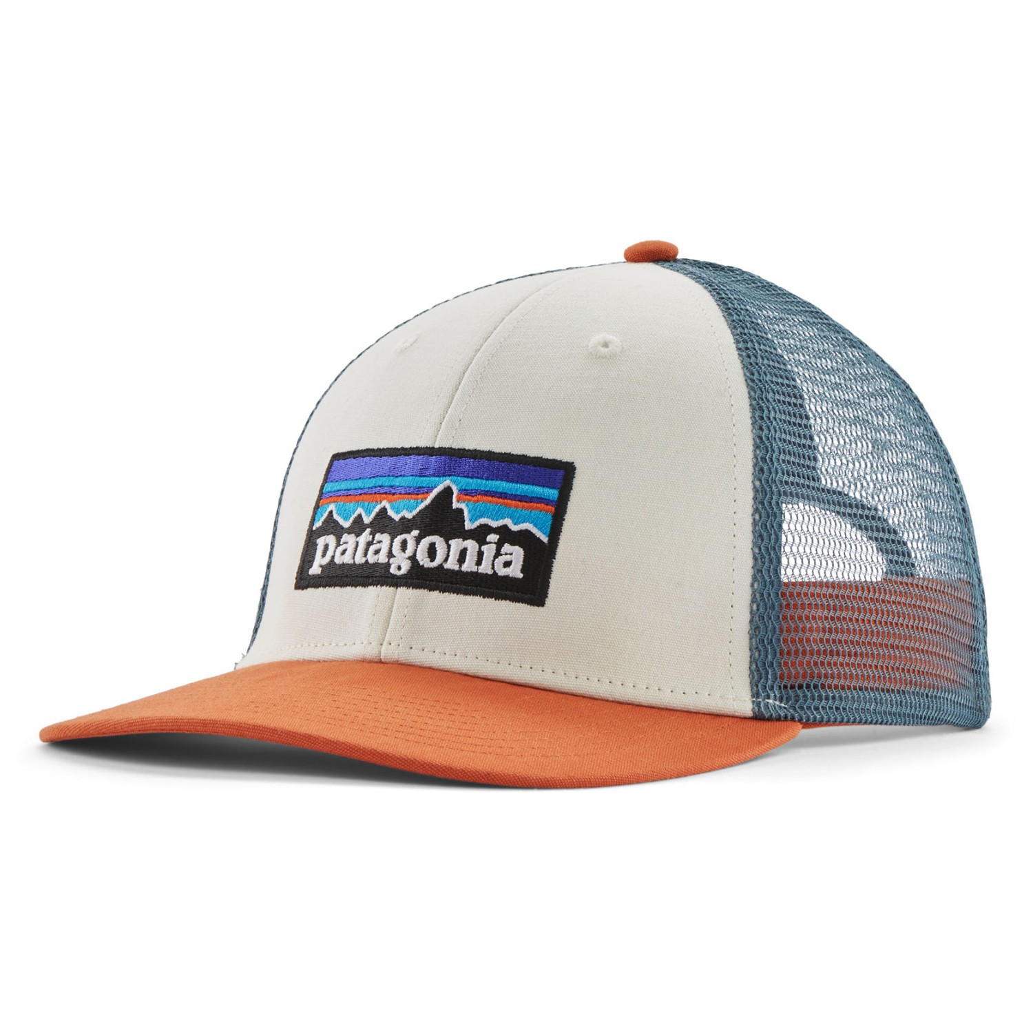 

Кепка Patagonia P-6 Logo Lopro Trucker Hat, цвет White with Redtail Rust