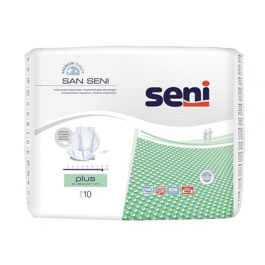 

Подгузники анатомические San Seni Plus 37х69см 10 шт.