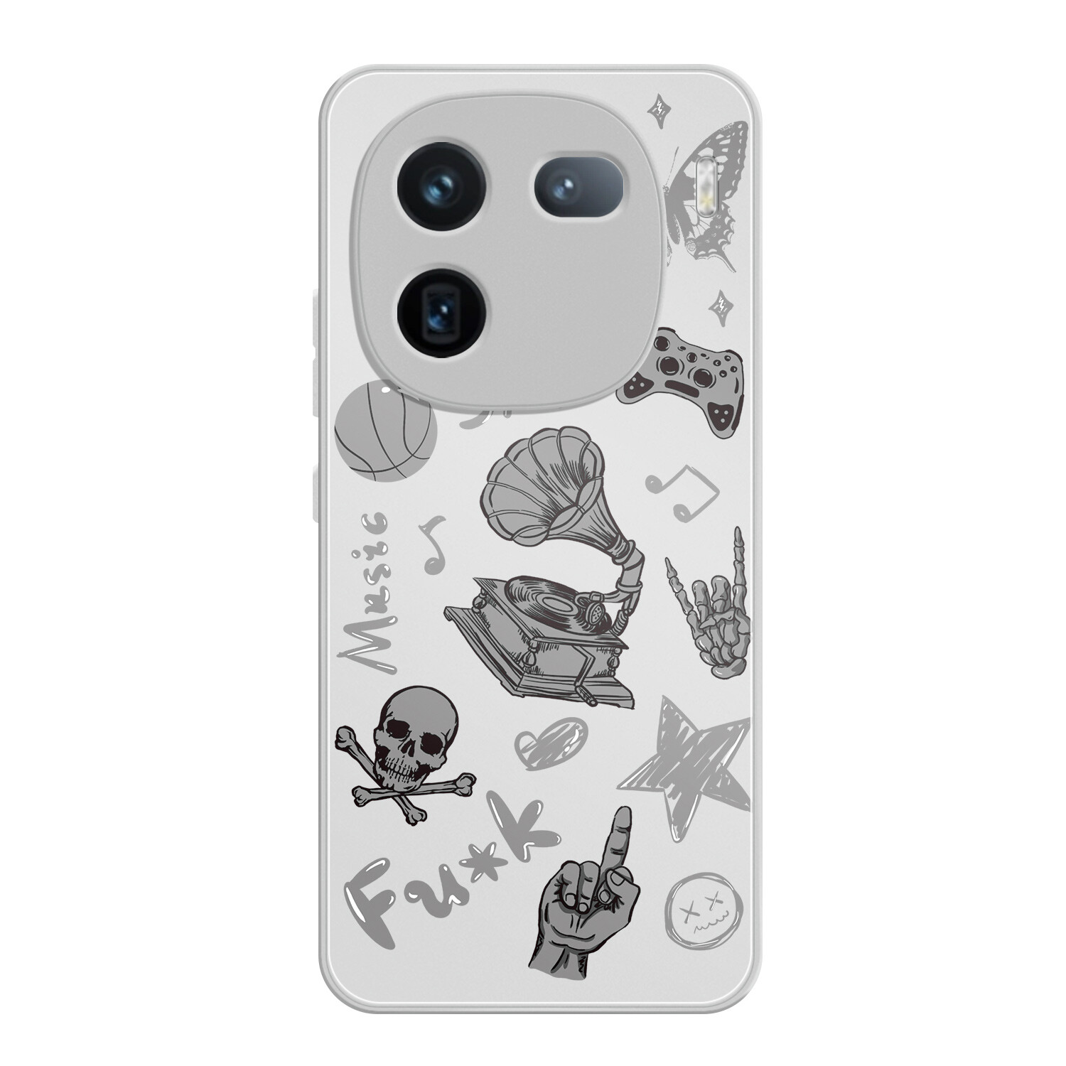 

Мелкие кости Чехол для телефона Small Bones, Textured black - DWYCTG45