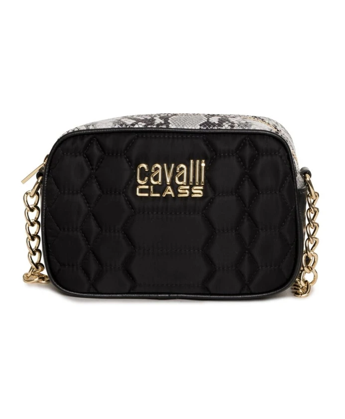 

Сумка через плечо из искусственной кожи с логотипом на молнии Cavalli Class, черный