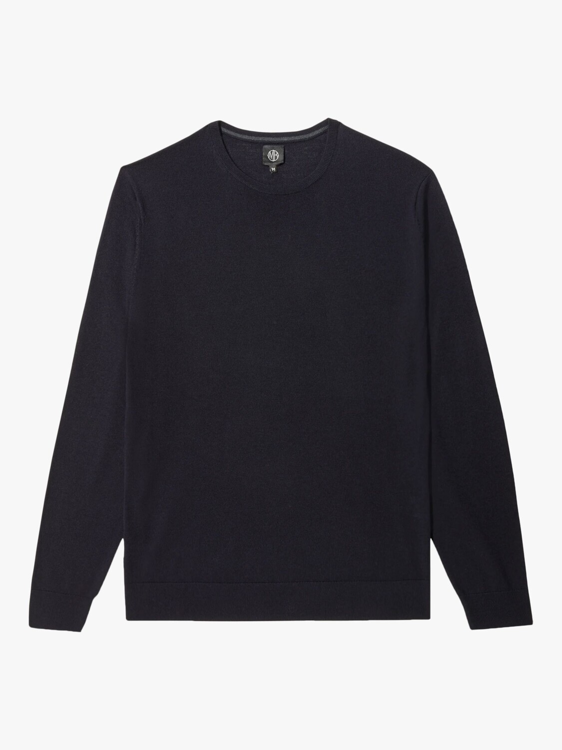 

Джемпер из смеси шерсти Moss Merino с круглым вырезом, темно-синий