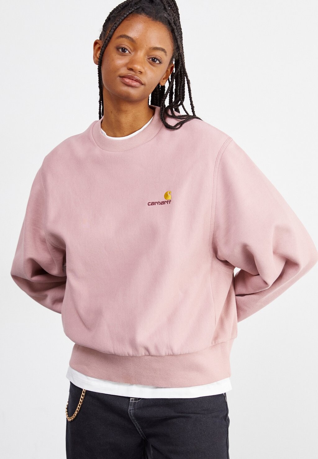 

Толстовка AMERICAN SCRIPT Carhartt WIP, цвет glassy pink