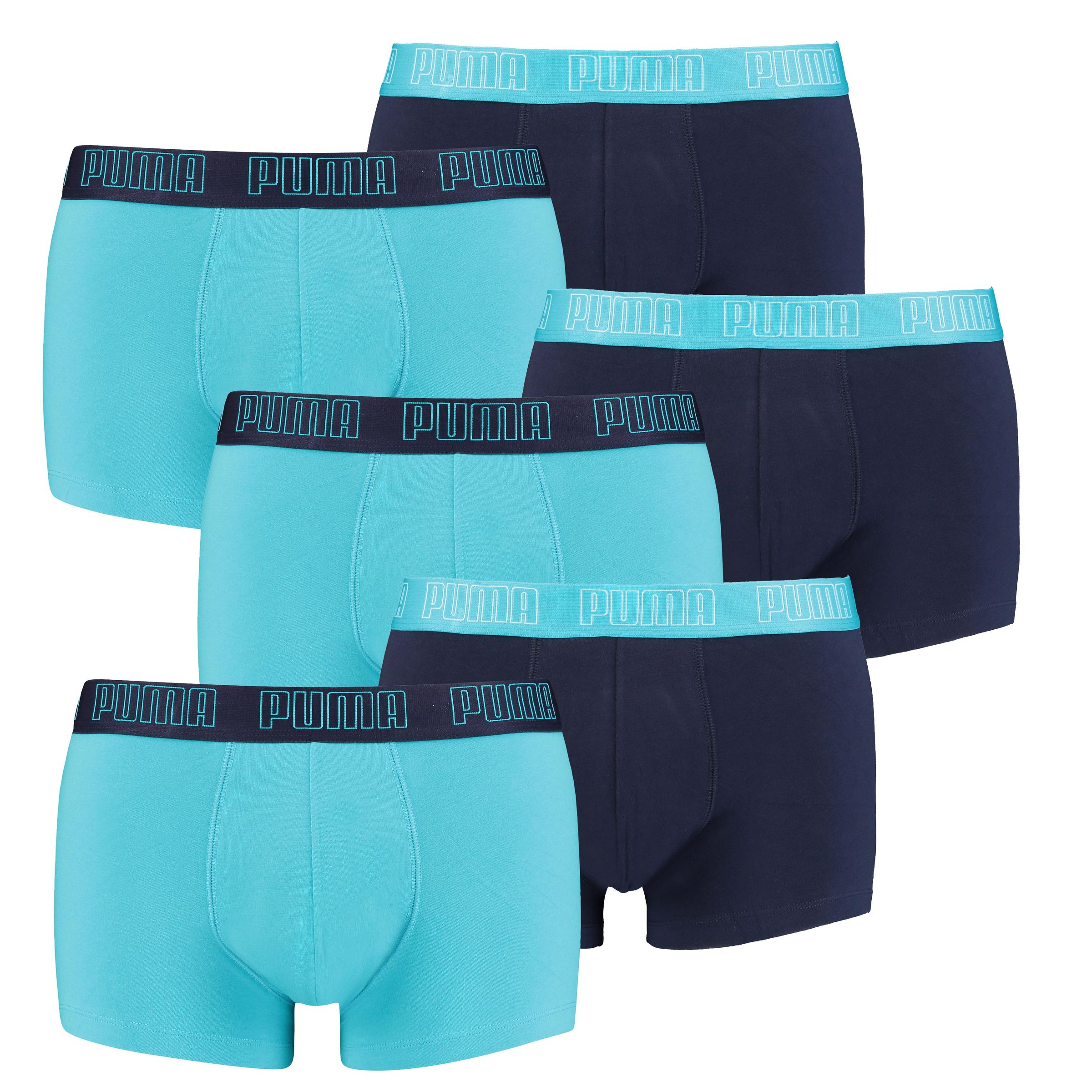 

Боксеры Puma Boxershorts PUMA BASIC TRUNK 6P, цвет 005 - Aqua / Blue