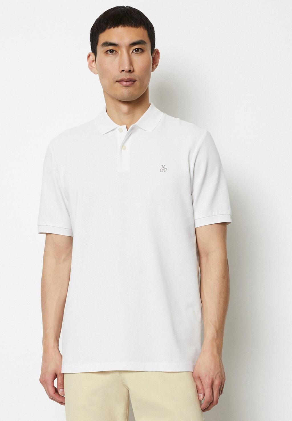

Рубашка поло SHORT SLEEVE BUTTON PLACKET SLITS Marc O'Polo, цвет white