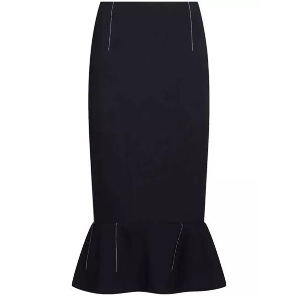 

Юбка contrast-stitching peplum-hem skirt Marni, черный